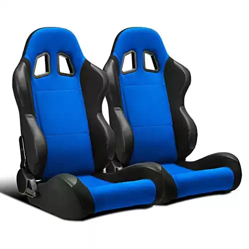 ModifyStreet 1 Pair Universal Leather Racing Seats