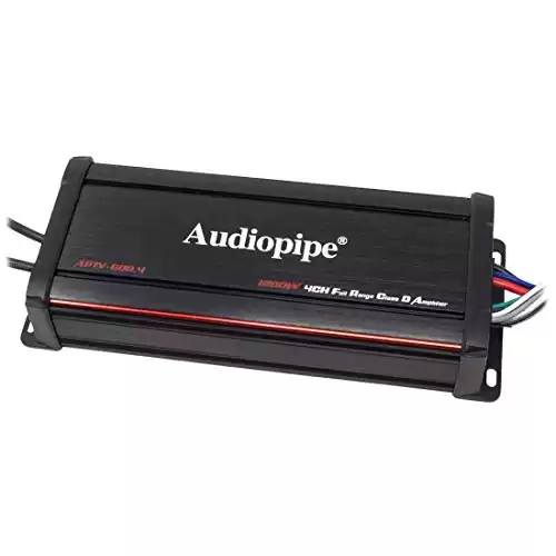 Audiopipe 1200W 4-Channel Micro Marine Amplifier