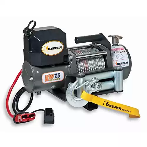 KEEPER KW75122RM-1 12V DC Rapid Mount Portable Winch
